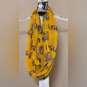 Mascot Wear LSU Yellow Infinity Scarf NWT